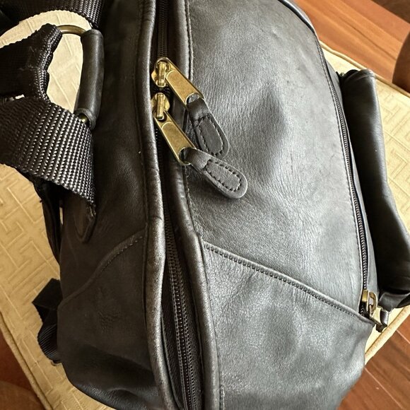 Coach Vintage C7B-0521 Large Backpack Black Glove-Tanned Cowhide Leather USA - Picture 8 of 15